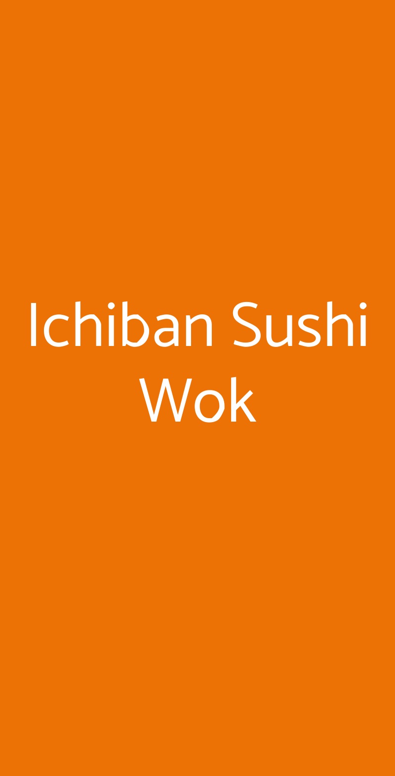 Ichiban Sushi Wok Firenze menù 1 pagina
