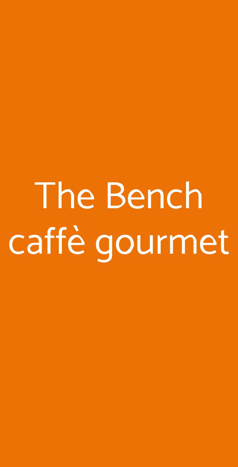 The Bench caffè gourmet Firenze menù 1 pagina
