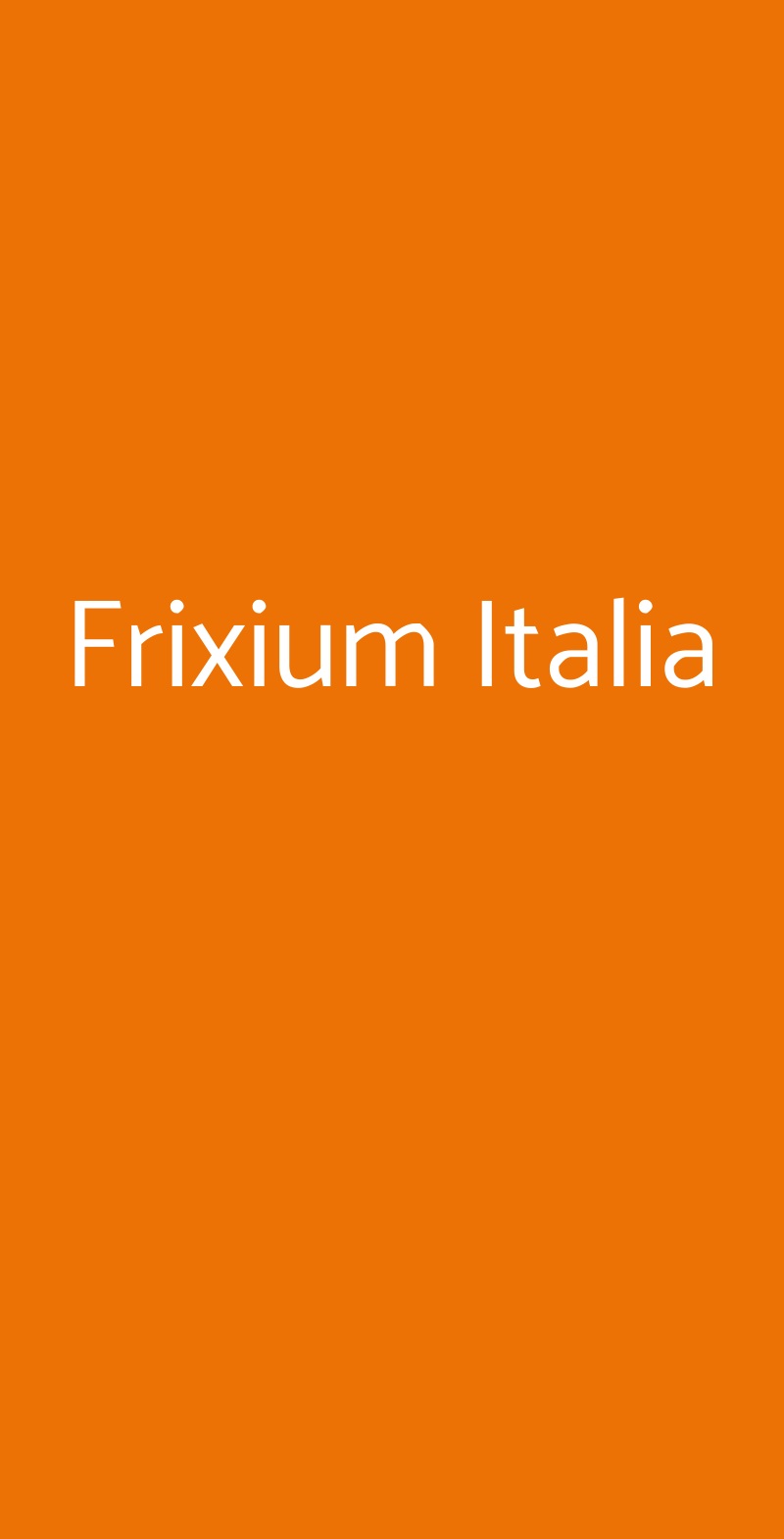 Frixium Italia Firenze menù 1 pagina