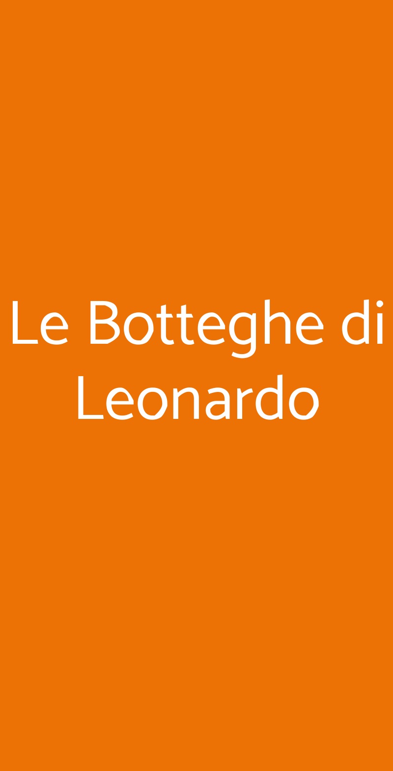 Le Botteghe di Leonardo Firenze menù 1 pagina