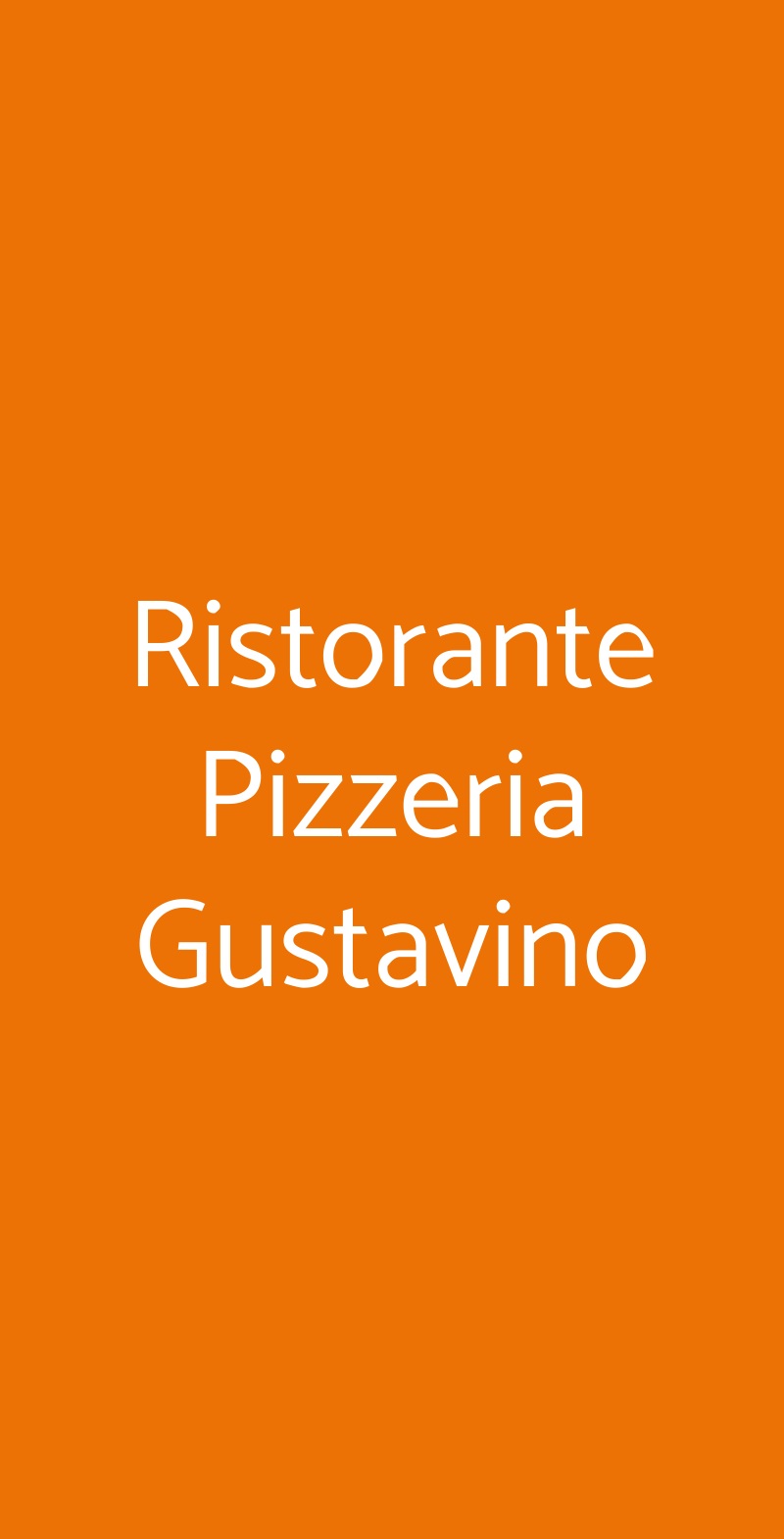 Ristorante Pizzeria Gustavino Firenze menù 1 pagina