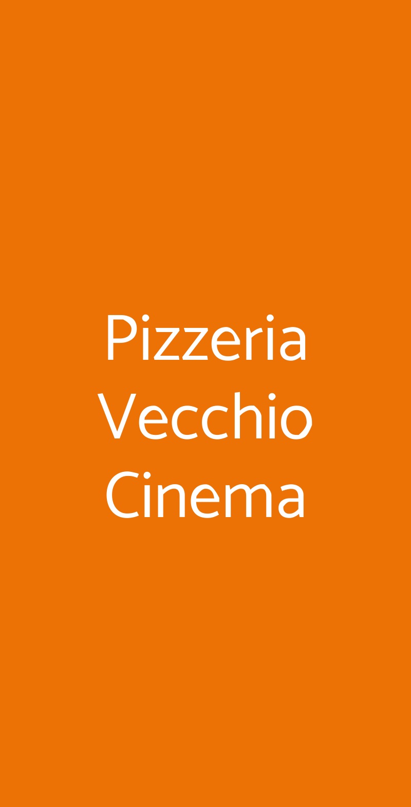 Pizzeria Vecchio Cinema San Miniato menù 1 pagina