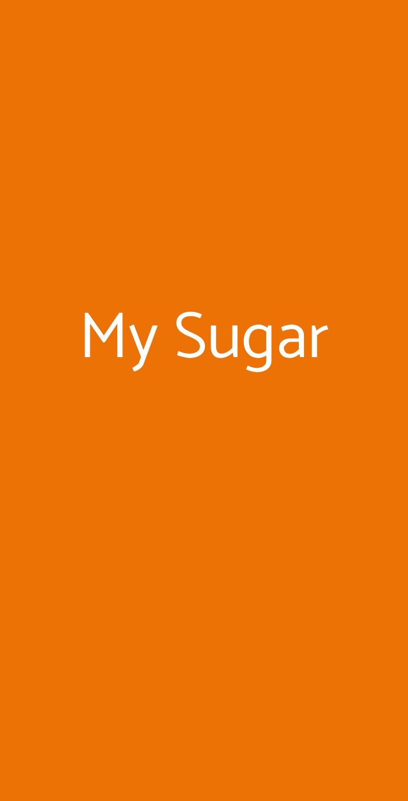 My Sugar Firenze menù 1 pagina