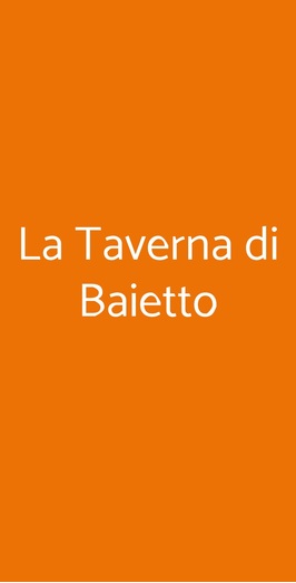 La Taverna Di Baietto, Montalcino