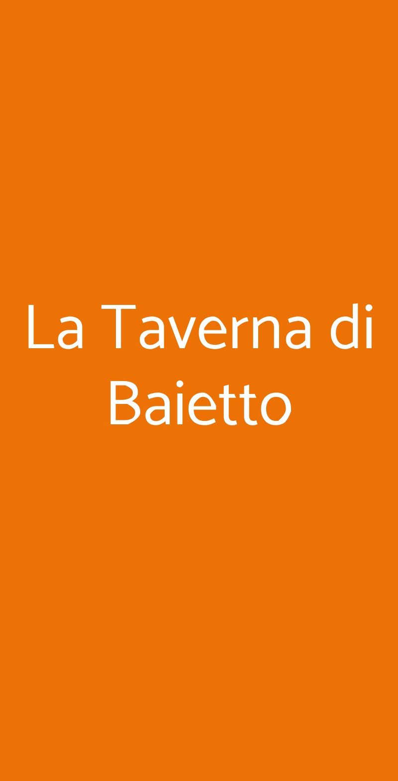 La Taverna di Baietto Montalcino menù 1 pagina