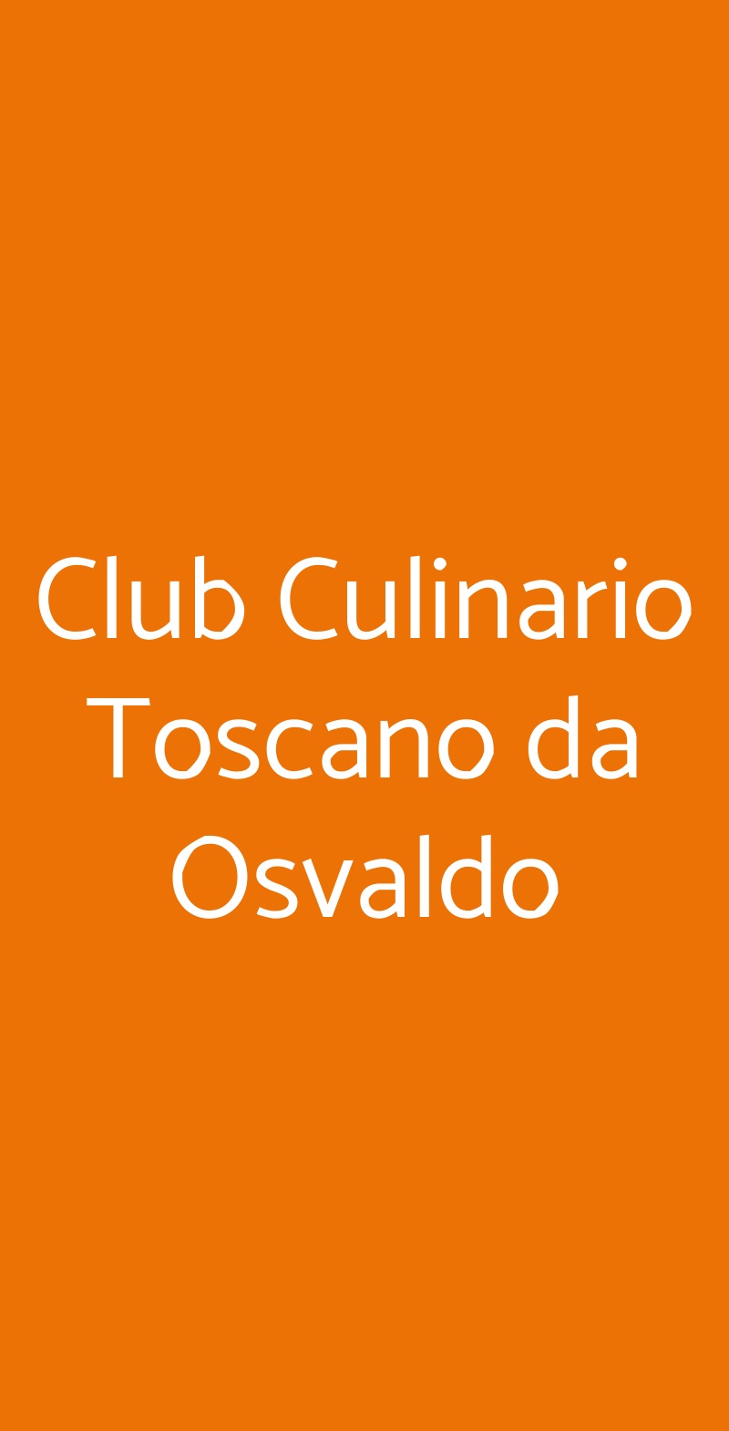 Club Culinario Toscano da Osvaldo Firenze menù 1 pagina