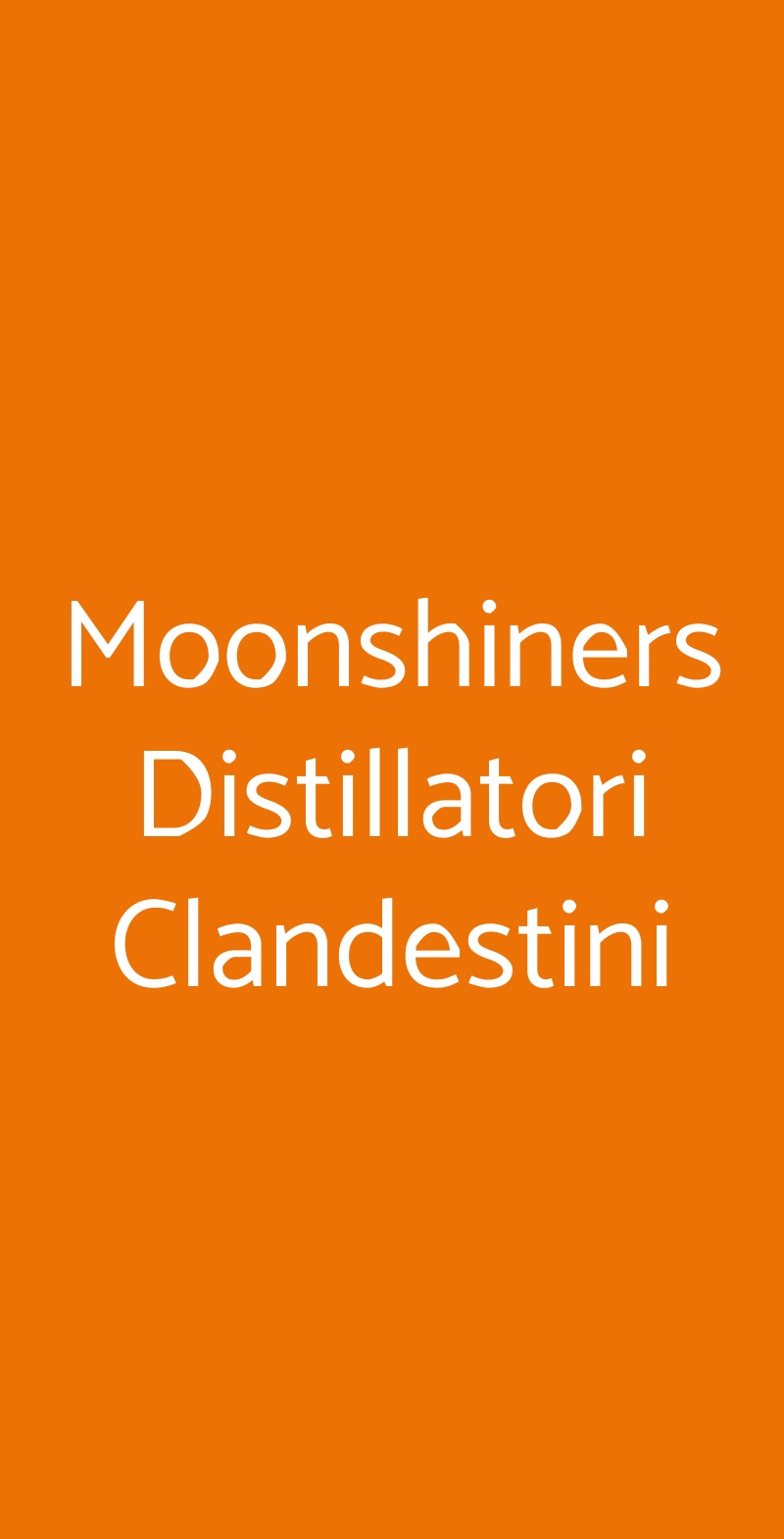 Moonshiners Distillatori Clandestini Massa menù 1 pagina