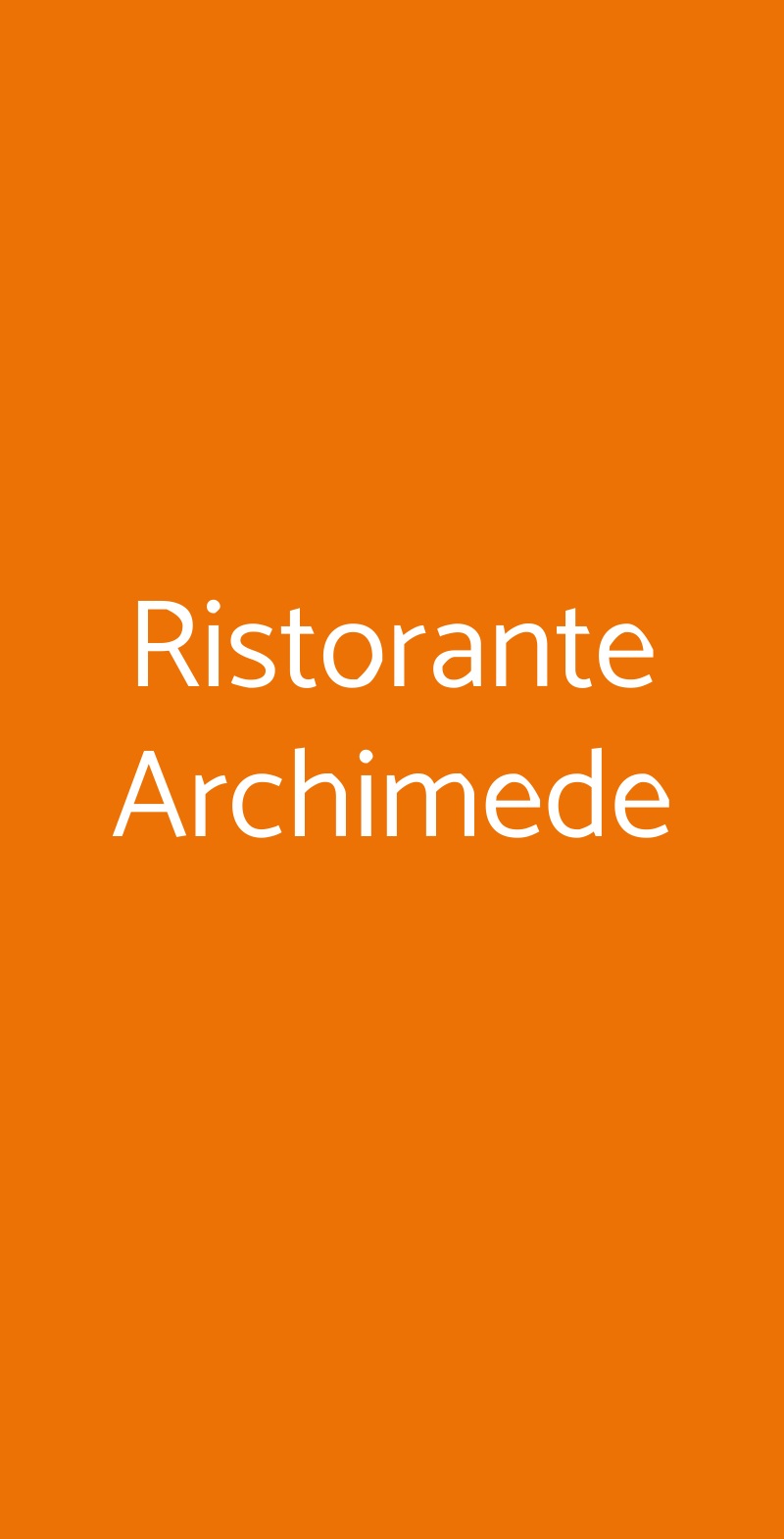 Ristorante Archimede, Reggello