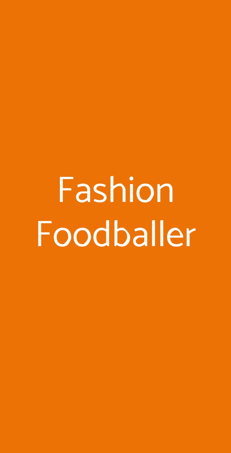 Fashion Foodballer Firenze menù 1 pagina