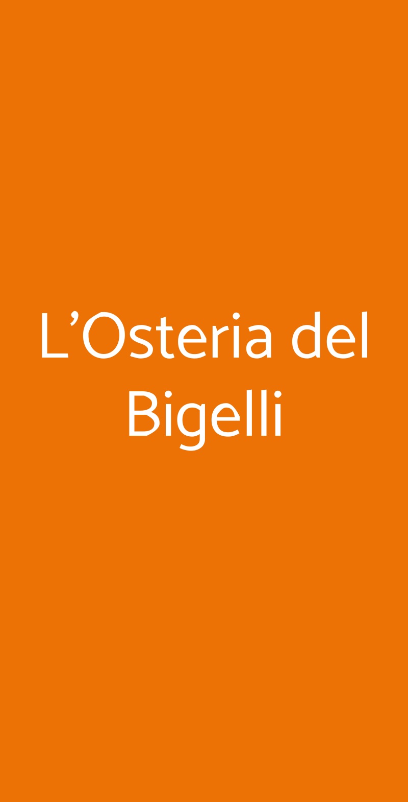 L'Osteria del Bigelli Siena menù 1 pagina