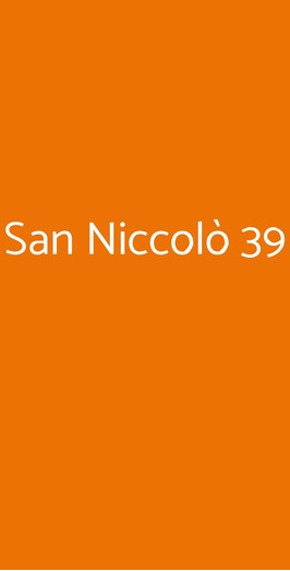 San Niccolò 39, Firenze