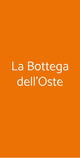 La Bottega Dell'oste, Lucca