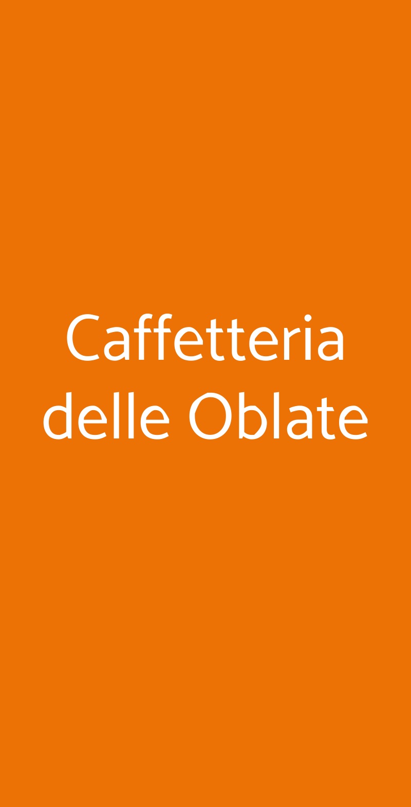 Caffetteria delle Oblate Firenze menù 1 pagina
