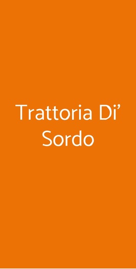 Trattoria Di' Sordo, Firenze