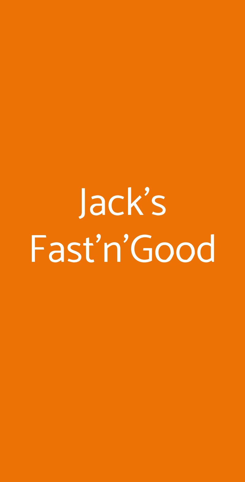 Jack's Fast'n'Good Camaiore menù 1 pagina