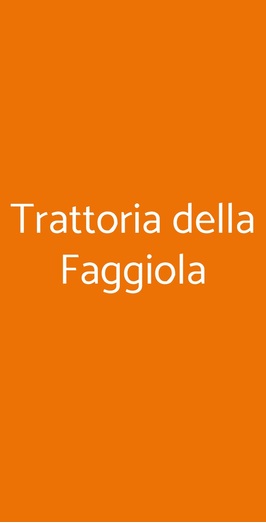 Trattoria Della Faggiola, Pisa