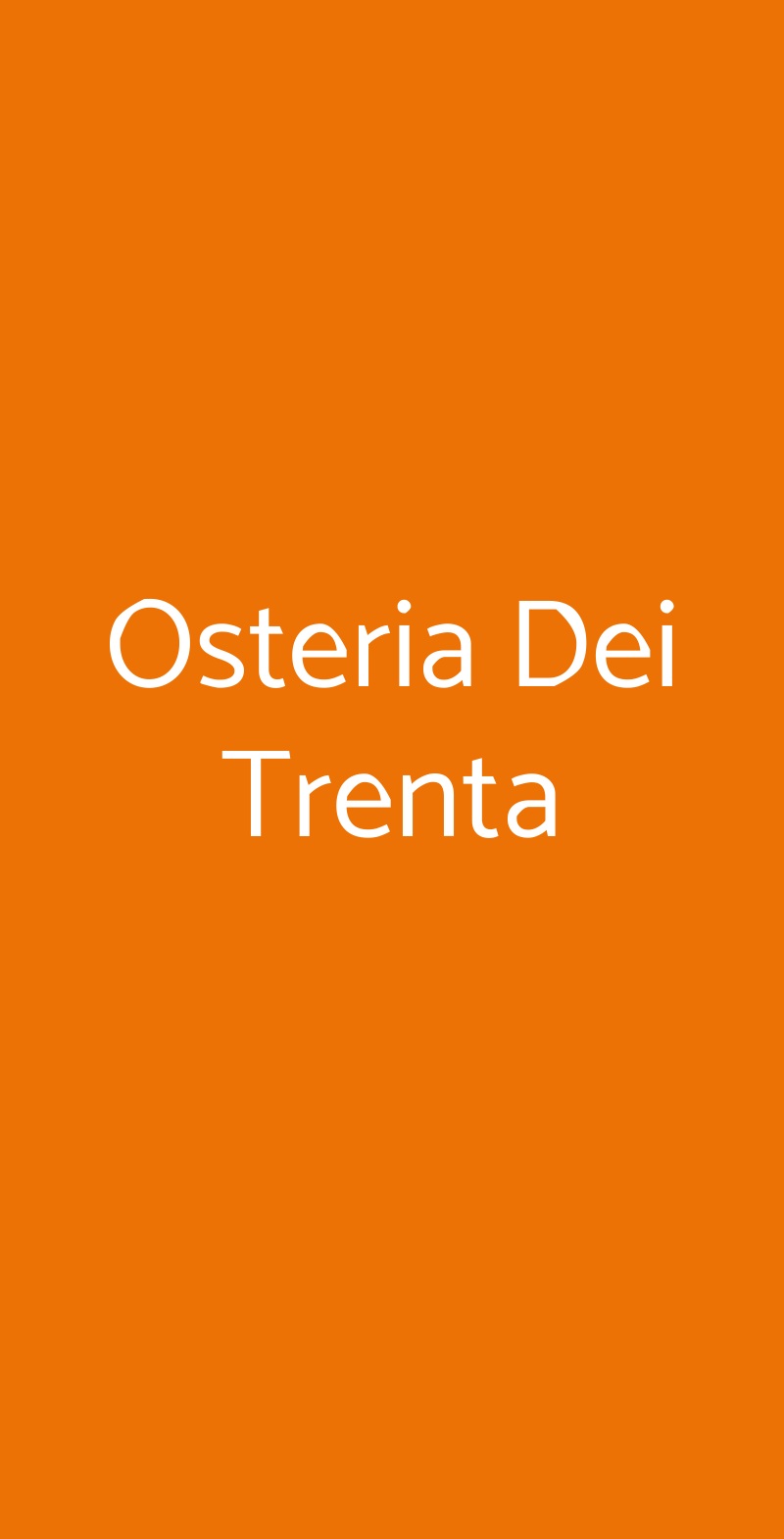 Osteria Dei Trenta Cavriglia menù 1 pagina