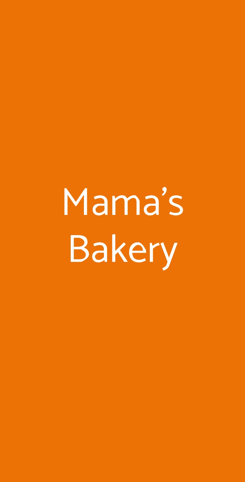 Mama's Bakery Firenze menù 1 pagina