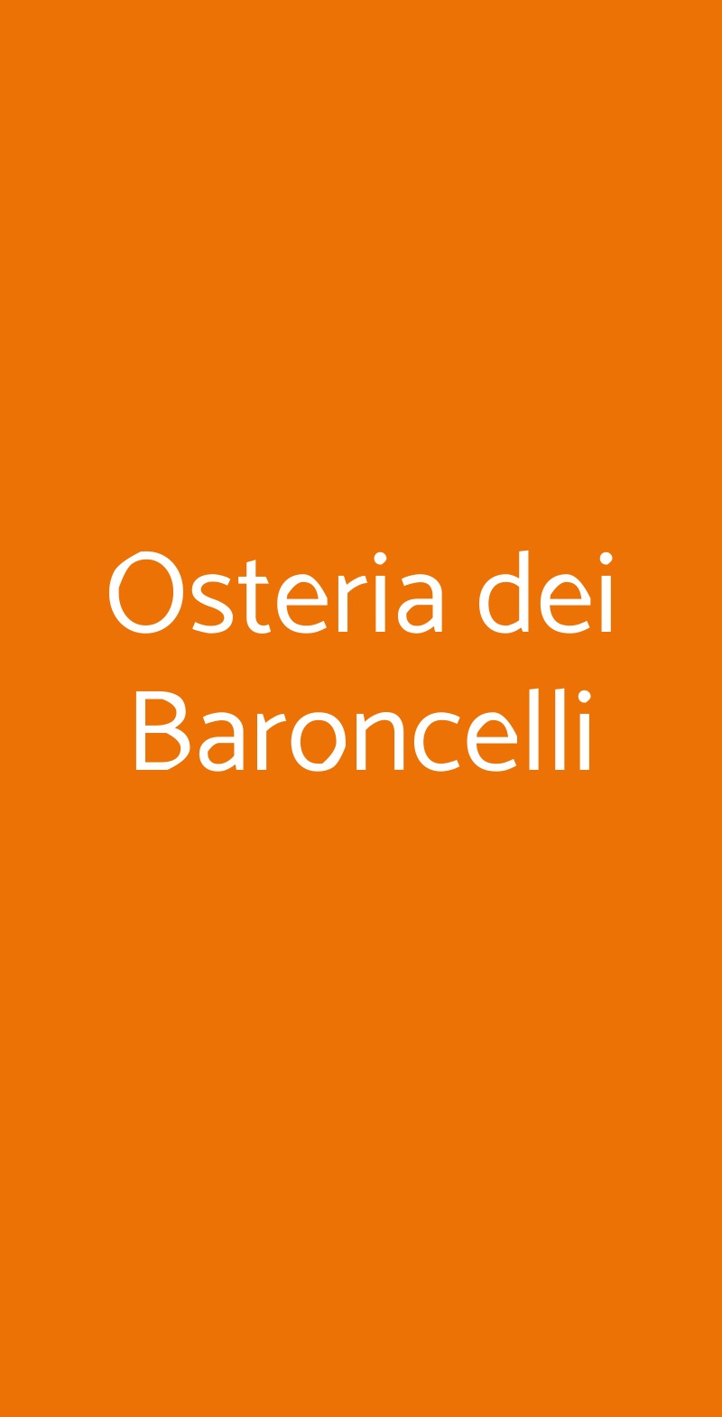 Osteria dei Baroncelli Firenze menù 1 pagina