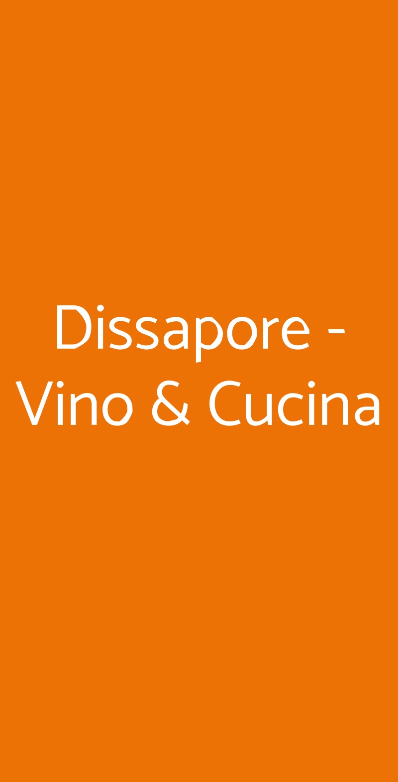Dissapore - Vino & Cucina Firenze menù 1 pagina