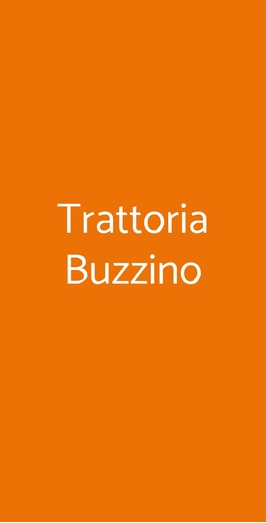 Trattoria Buzzino, Firenze