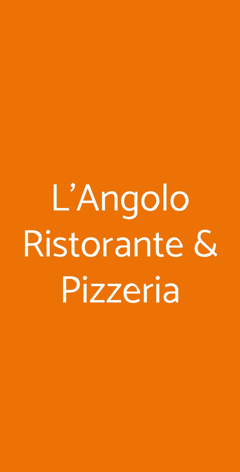 L'Angolo Ristorante & Pizzeria Montepulciano menù 1 pagina