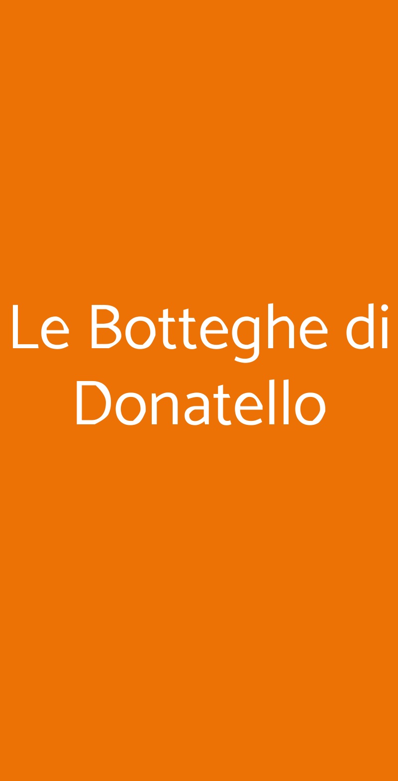 Le Botteghe di Donatello Firenze menù 1 pagina