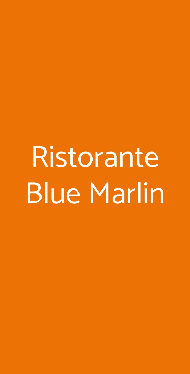Ristorante Blue Marlin San Vincenzo menù 1 pagina