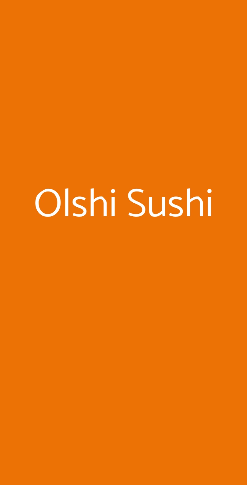 Olshi Sushi Firenze menù 1 pagina