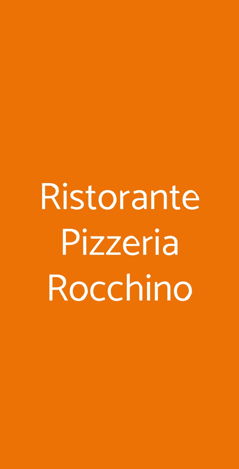 Ristorante Pizzeria Rocchino Massa menù 1 pagina