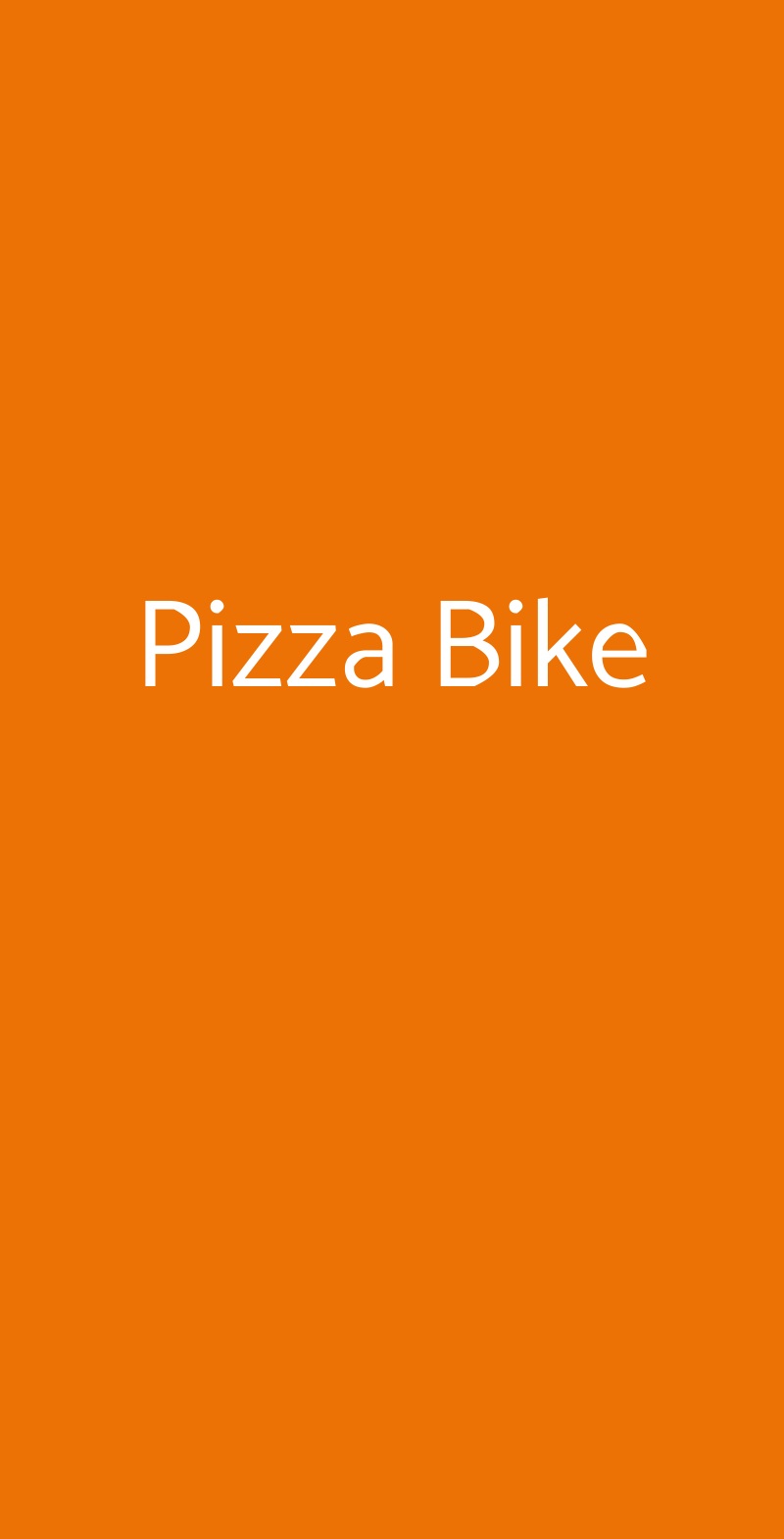 Pizza Bike Firenze menù 1 pagina