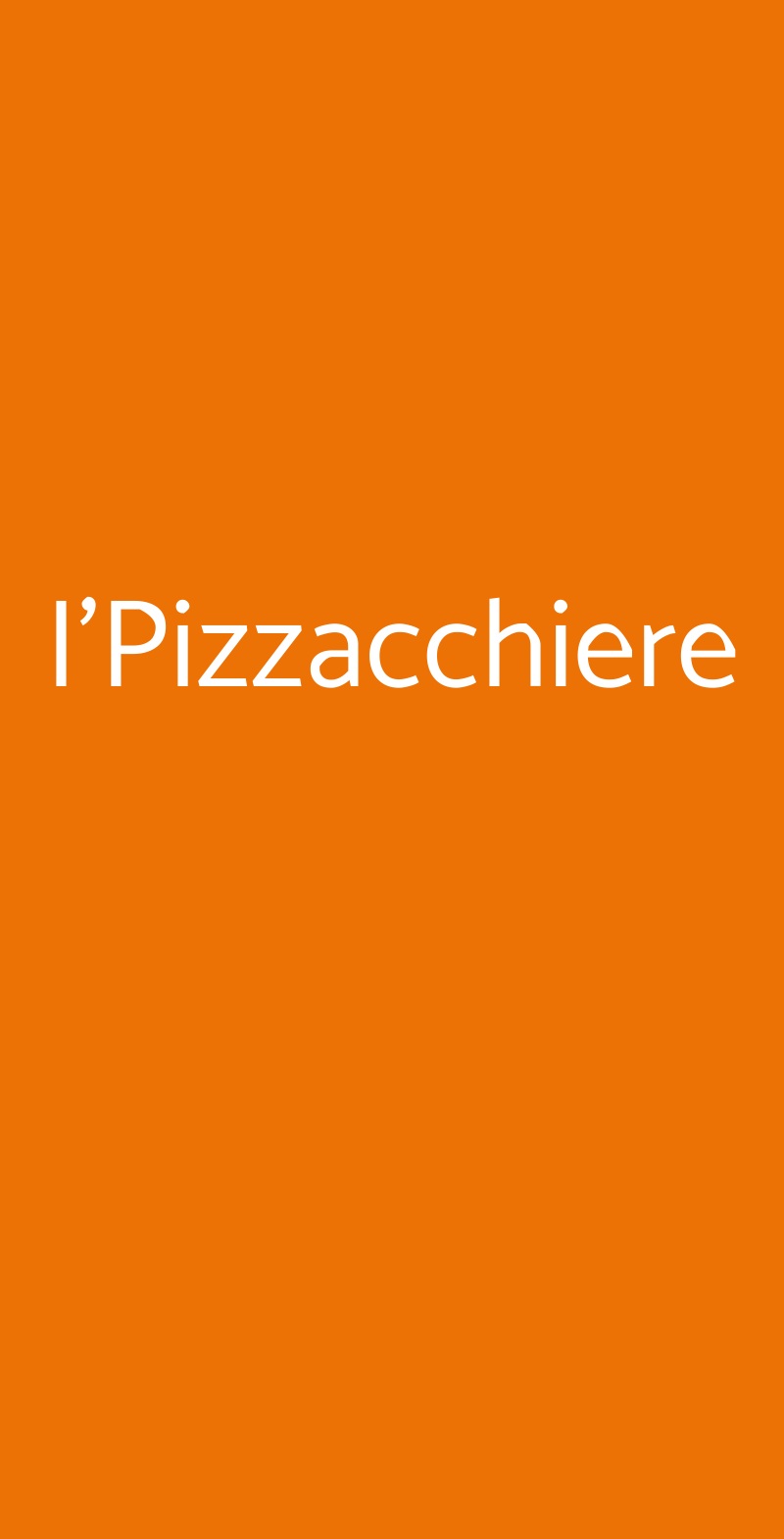 I'Pizzacchiere Firenze menù 1 pagina