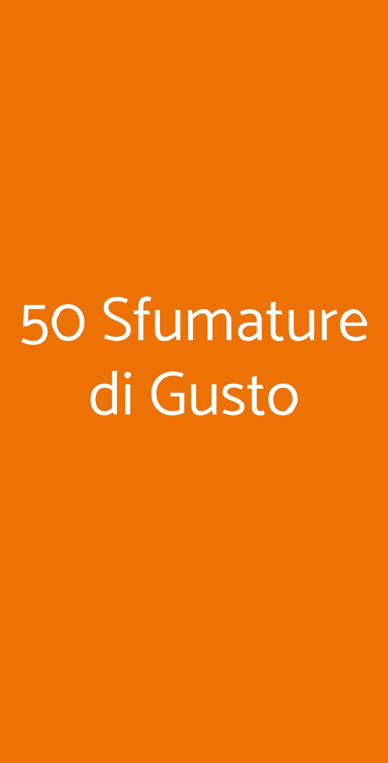 50 Sfumature di Gusto Firenze menù 1 pagina