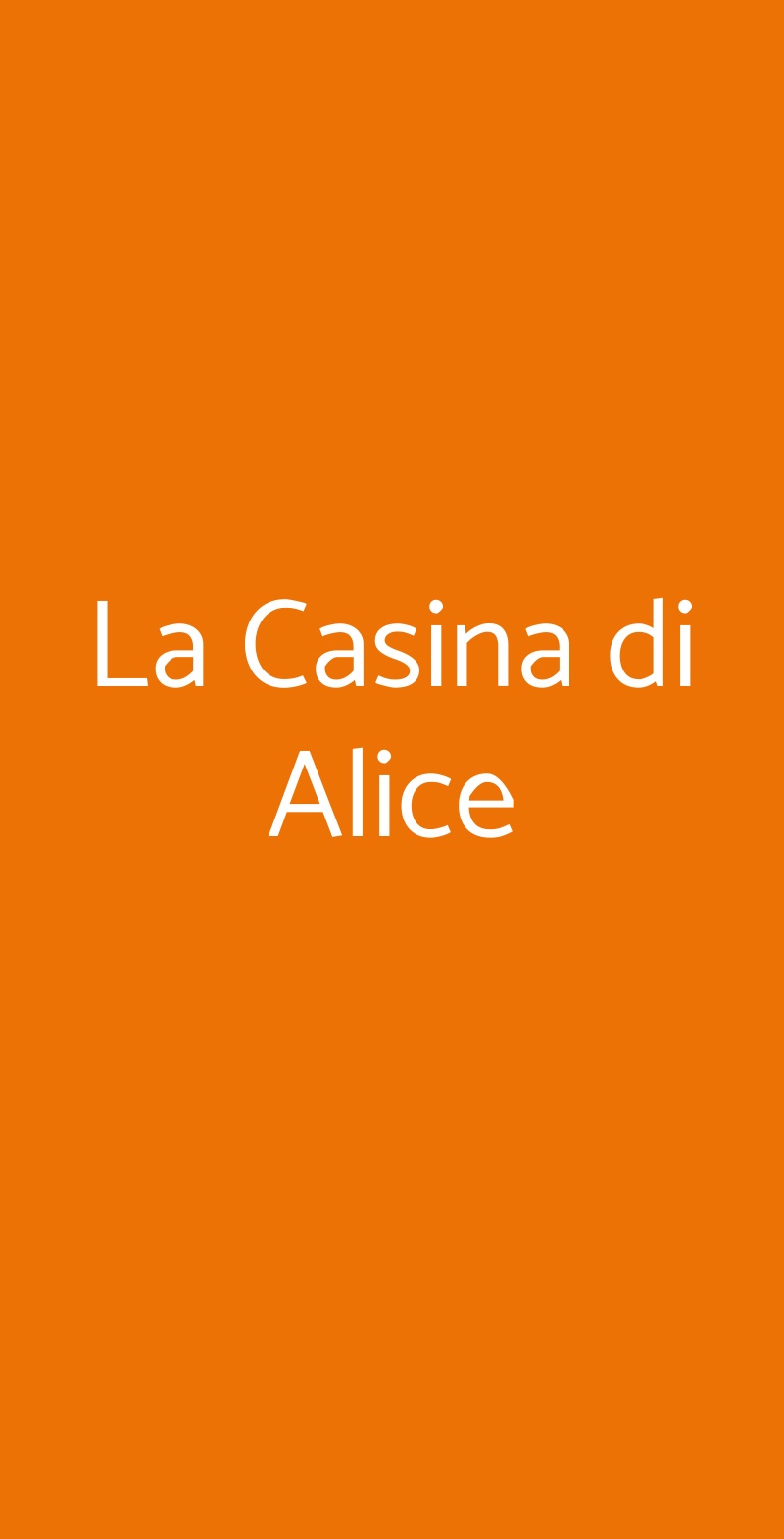 La Casina di Alice Livorno menù 1 pagina