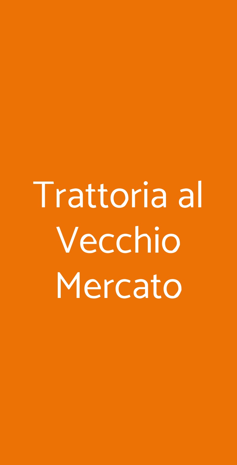 Trattoria al Vecchio Mercato Firenze menù 1 pagina