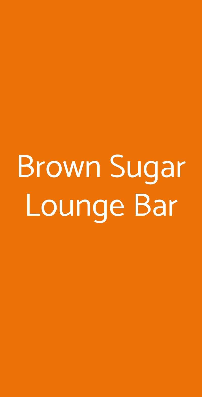 Brown Sugar Lounge Bar Firenze menù 1 pagina