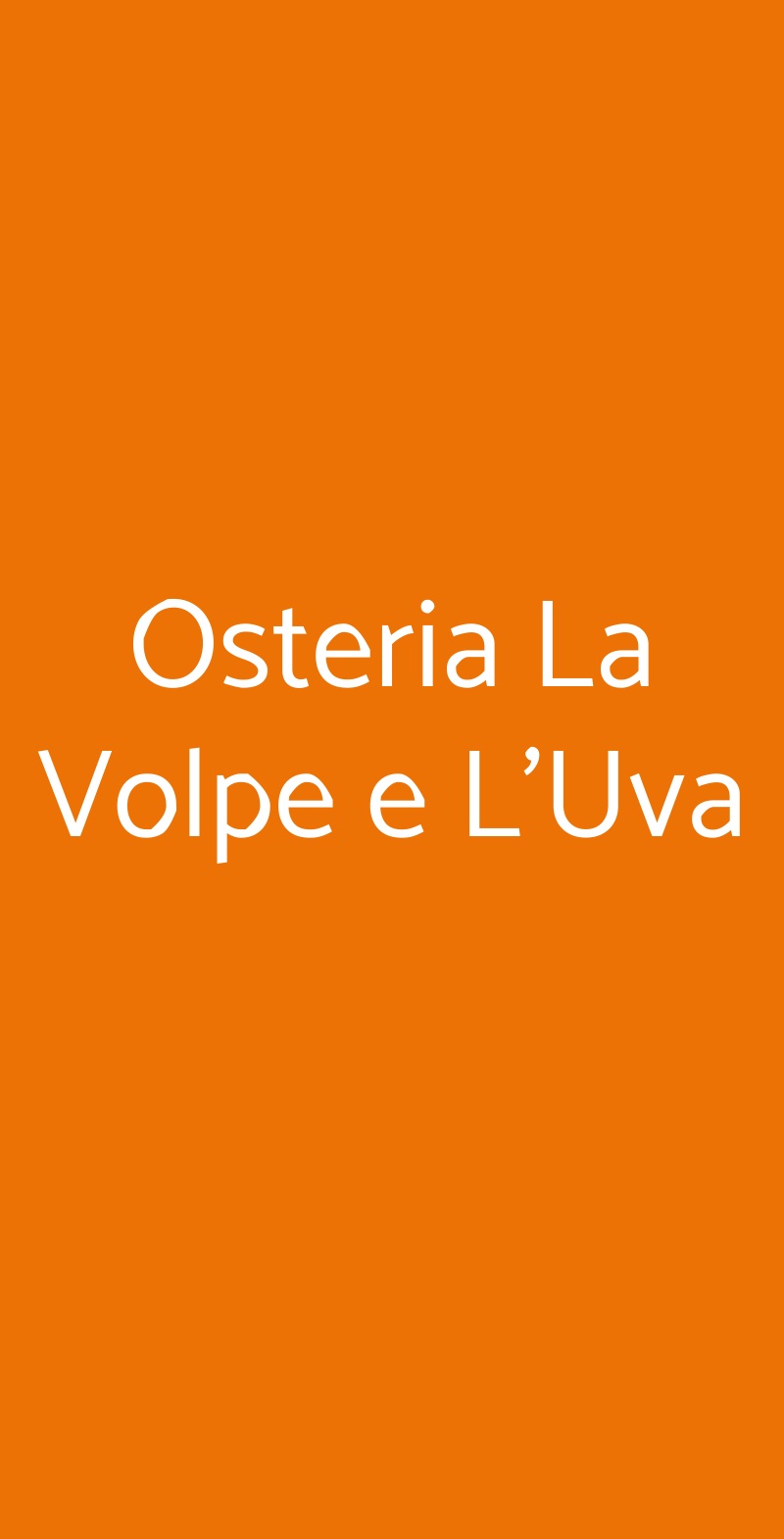 Osteria La Volpe e L'Uva Livorno menù 1 pagina