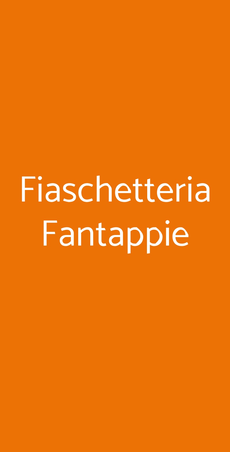 Fiaschetteria Fantappie Firenze menù 1 pagina