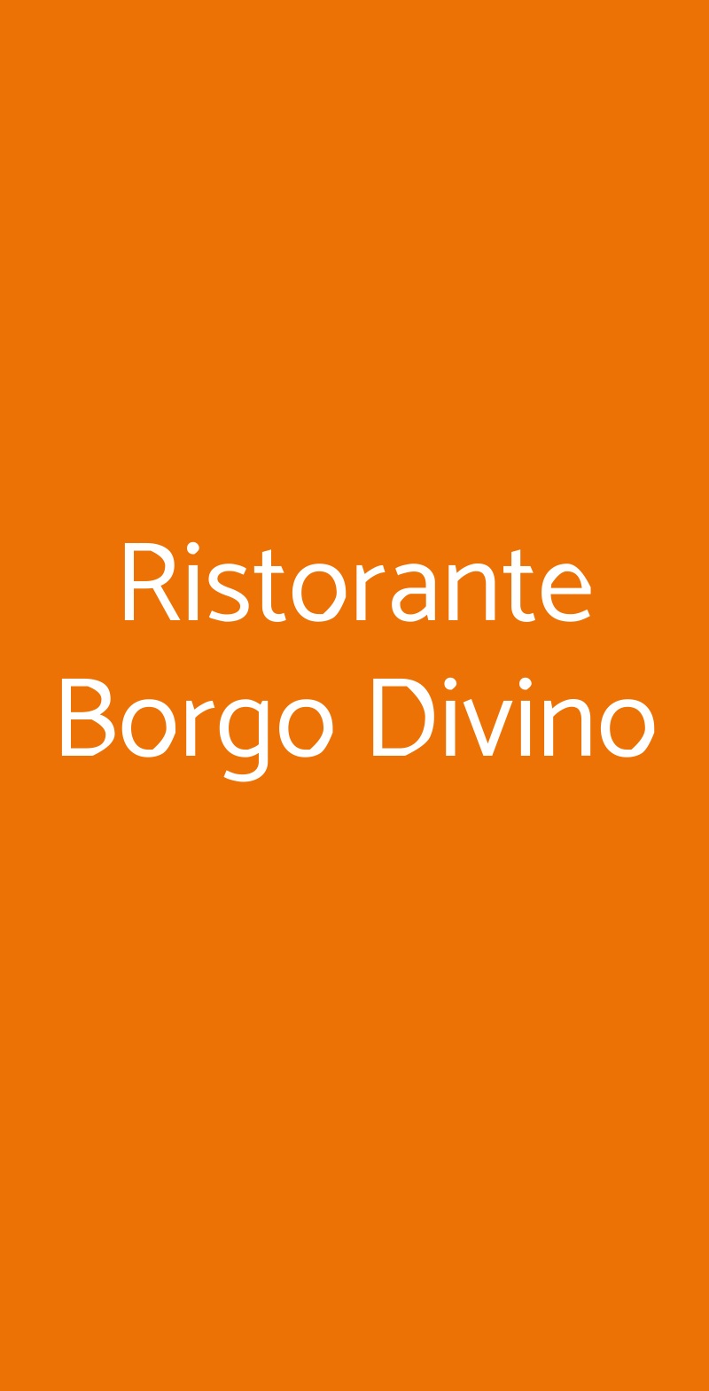 Ristorante Borgo Divino Montespertoli menù 1 pagina