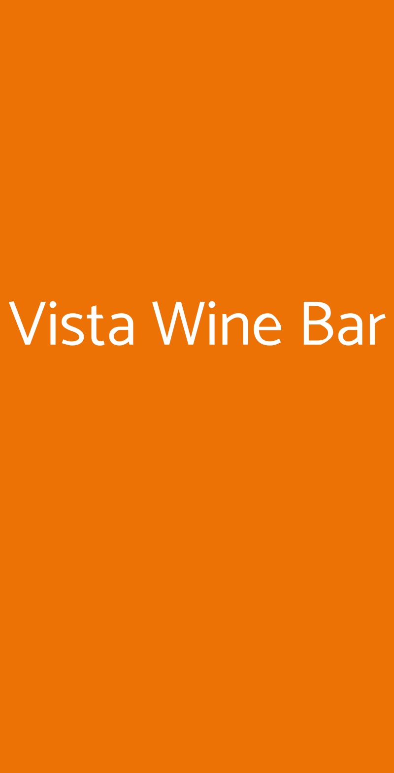 Vista Wine Bar Firenze menù 1 pagina