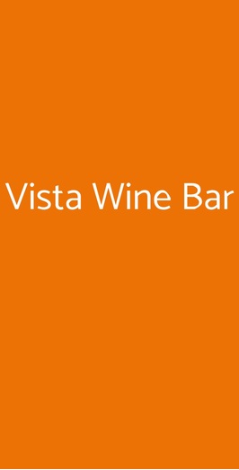 Vista Wine Bar, Firenze