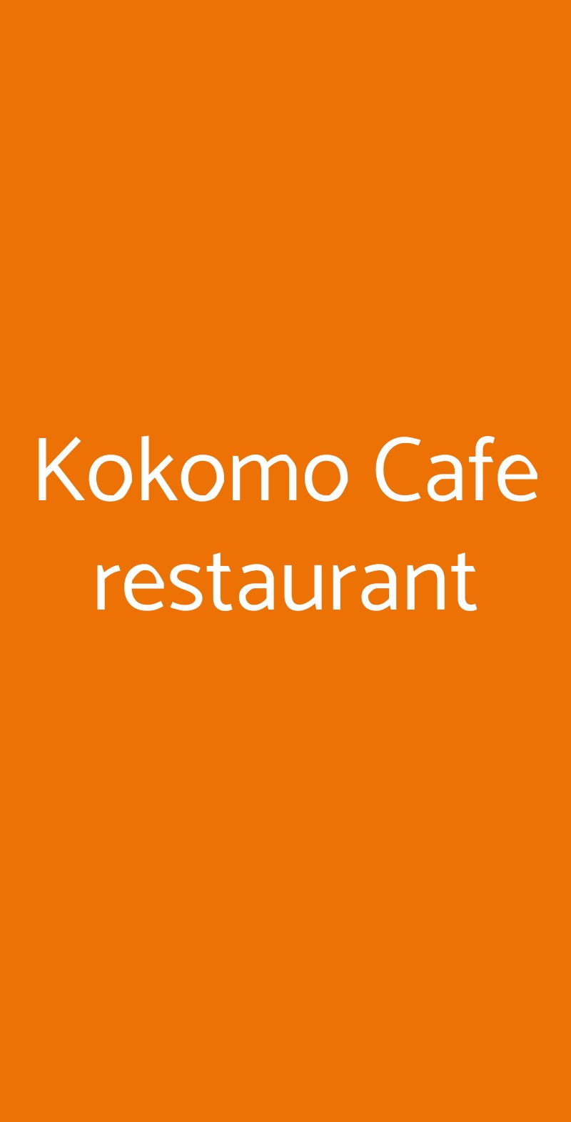 Kokomo Cafe restaurant Massa menù 1 pagina