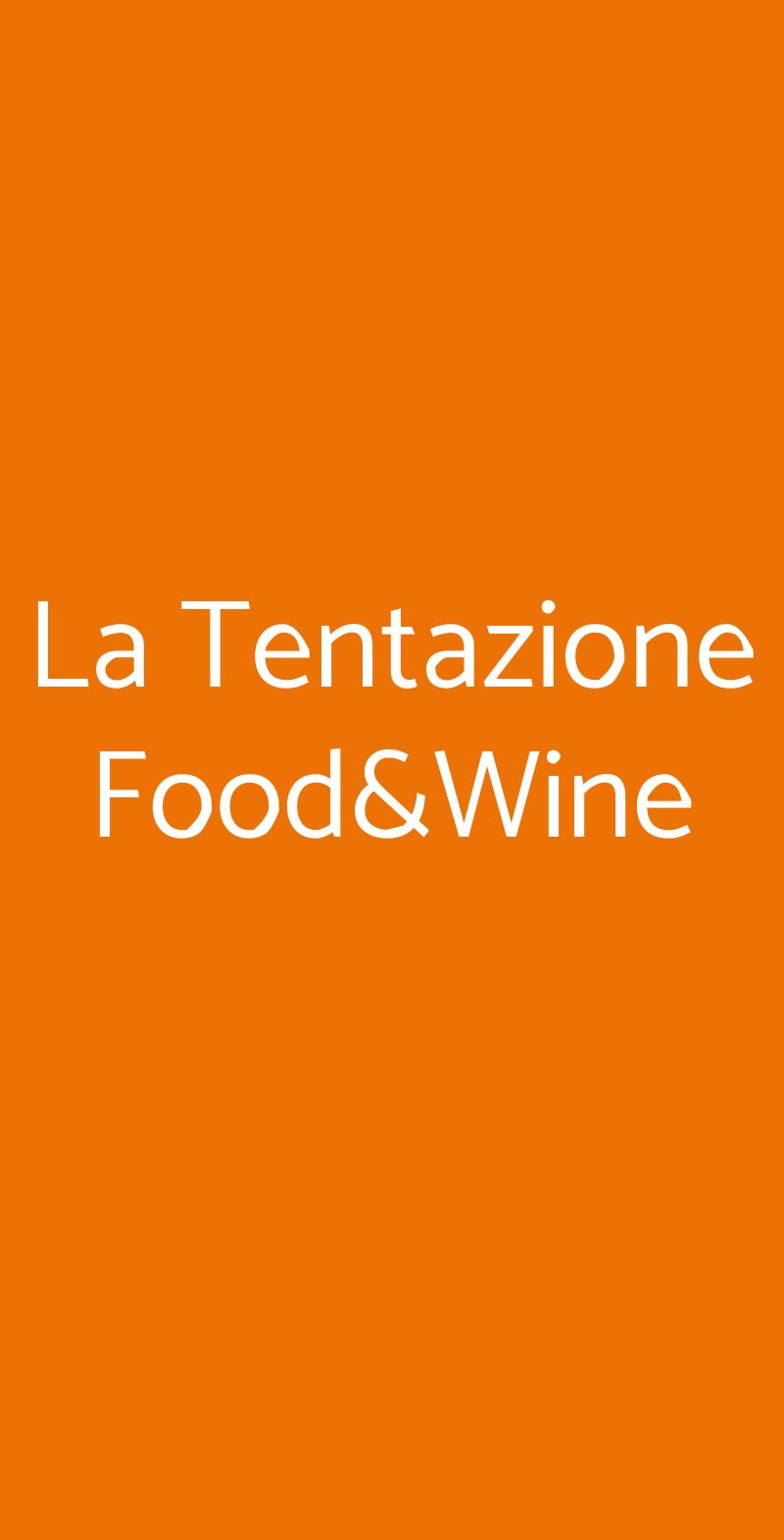 La Tentazione Food&Wine Viareggio menù 1 pagina