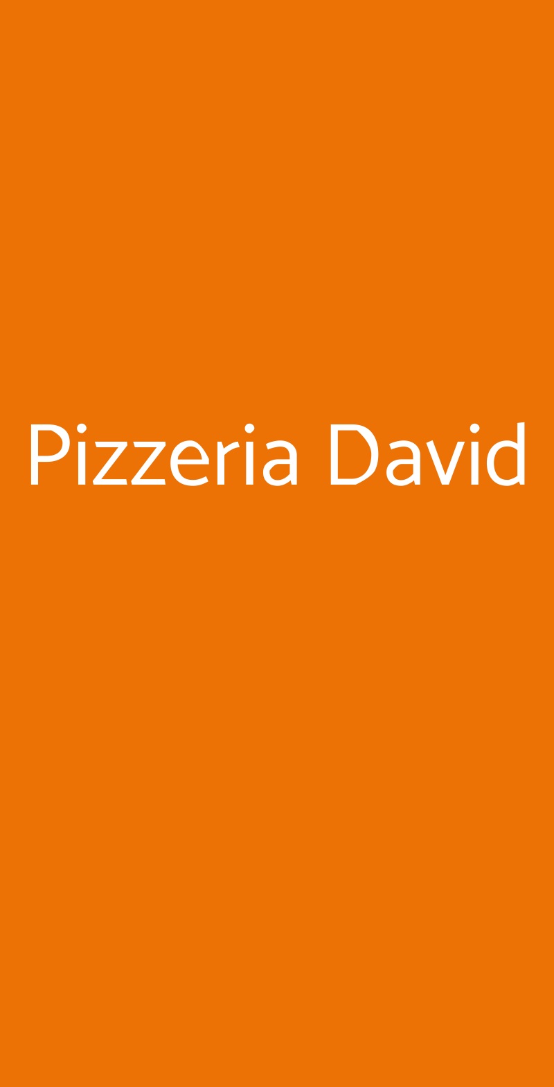 Pizzeria David Firenze menù 1 pagina