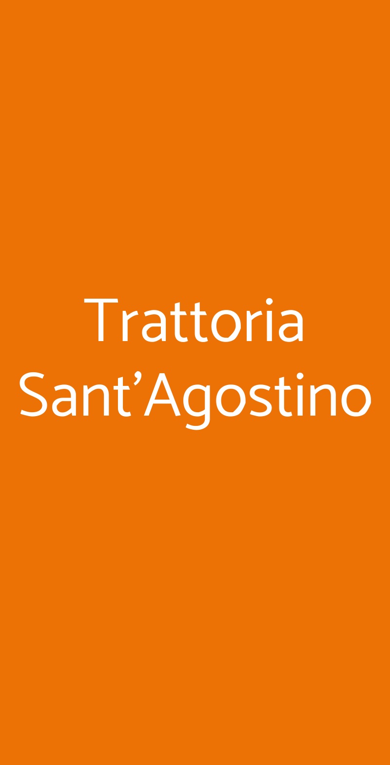 Trattoria Sant'Agostino Firenze menù 1 pagina