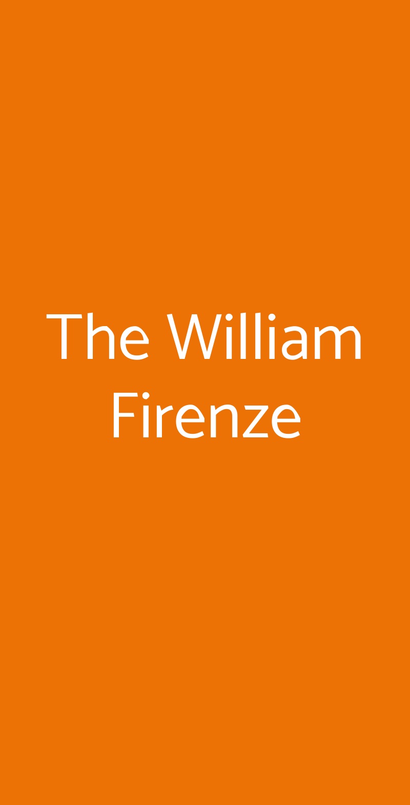 The William Firenze Firenze menù 1 pagina