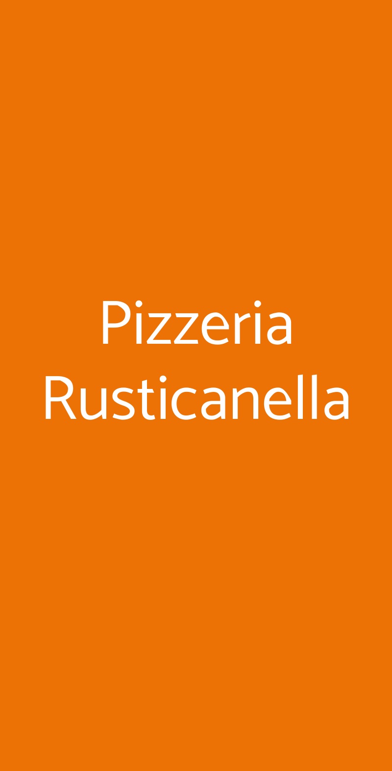 Pizzeria Rusticanella Pisa menù 1 pagina