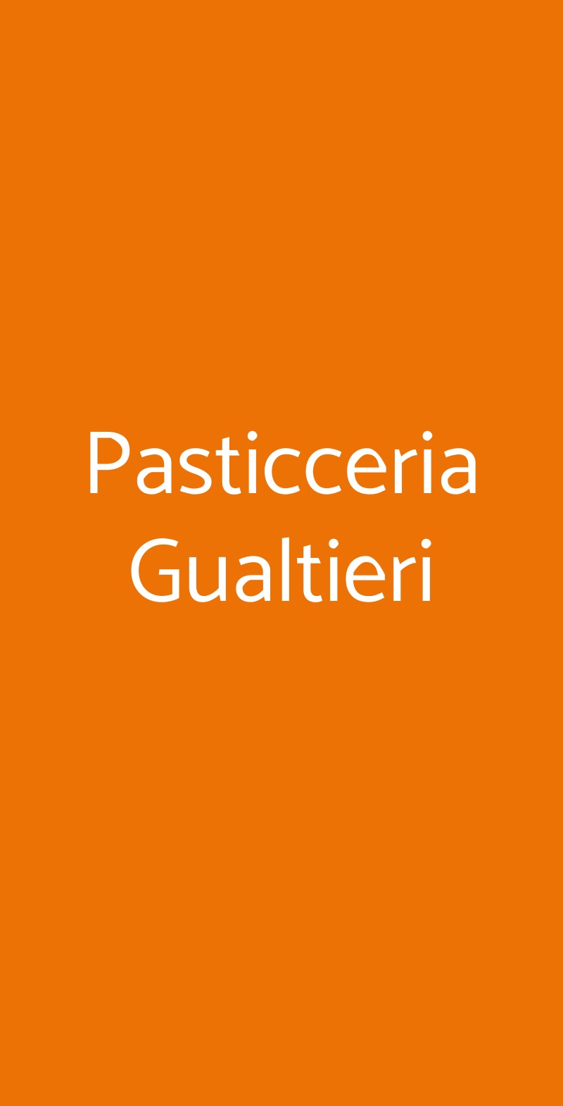 Pasticceria Gualtieri Firenze menù 1 pagina