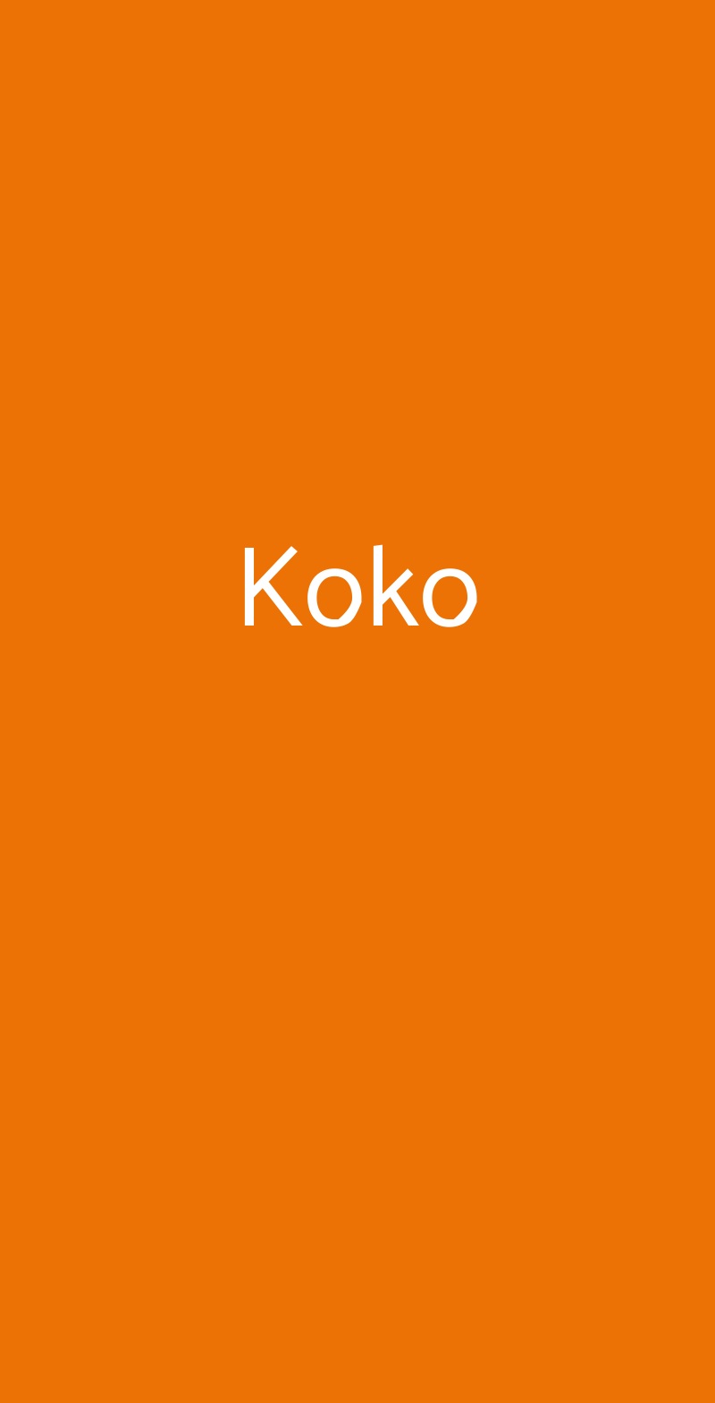 Koko Firenze menù 1 pagina