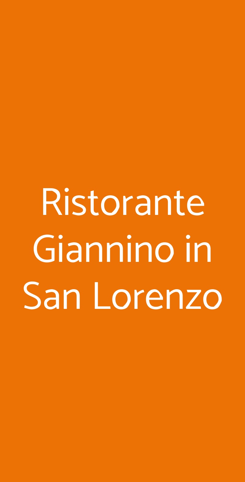Ristorante Giannino in San Lorenzo Firenze menù 1 pagina